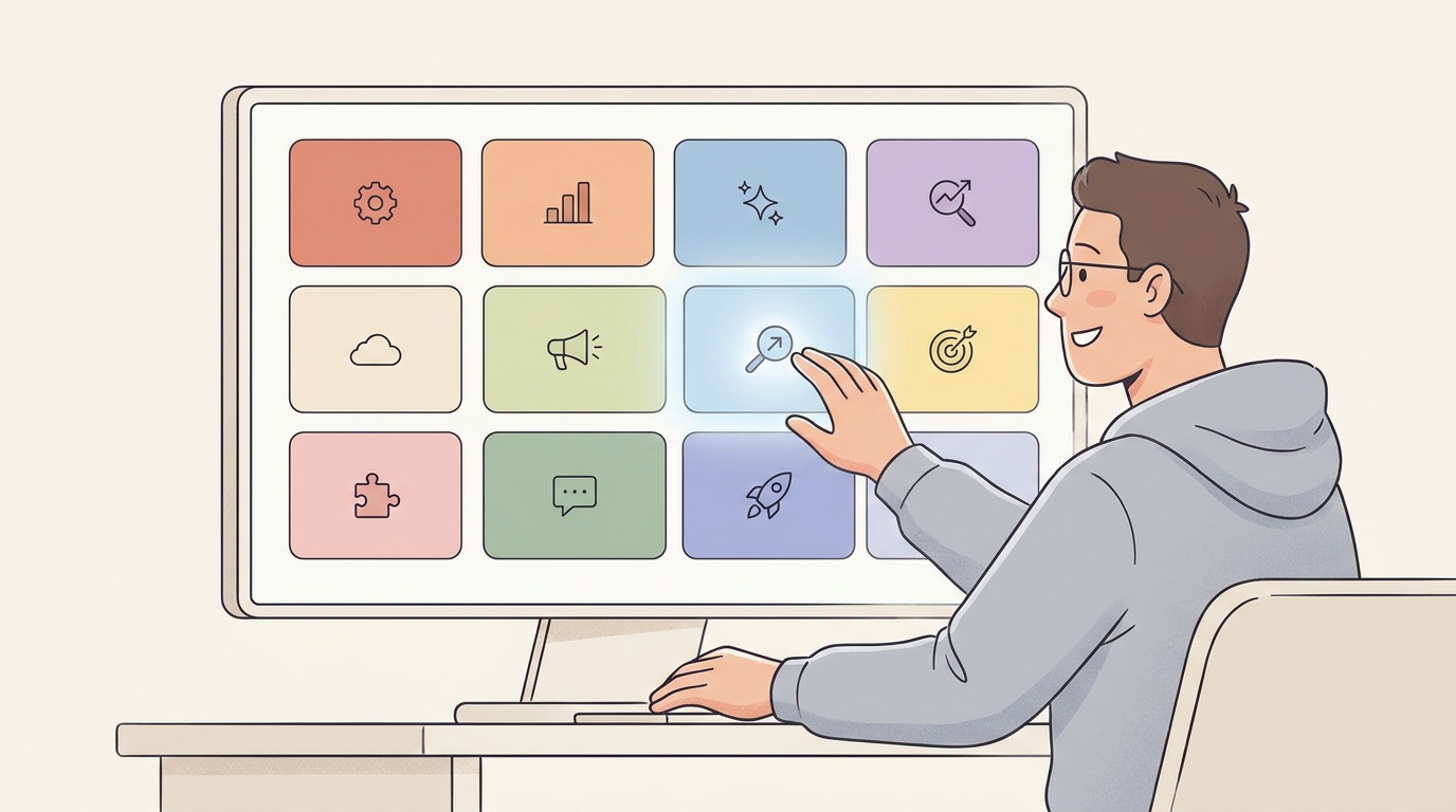 Illustration of comparing 10 AI Google Ads tools on a unified dashboard